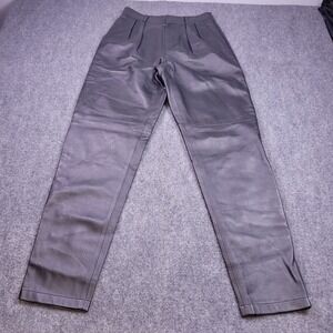 Ralph Lauren Purple Label Rogers Lambskin Pants Womens 4 Black Leather $2,990